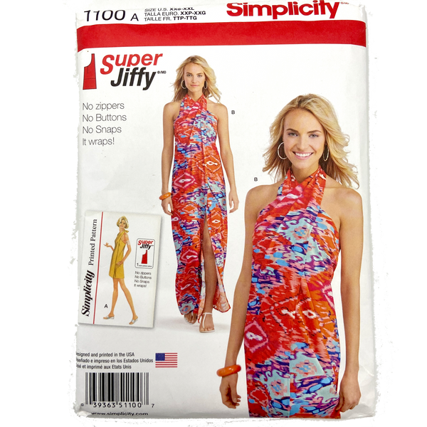 Simplicity 1100 | Misses' Jiffy Cover Up in Two Lengths | Size XXS - XXL