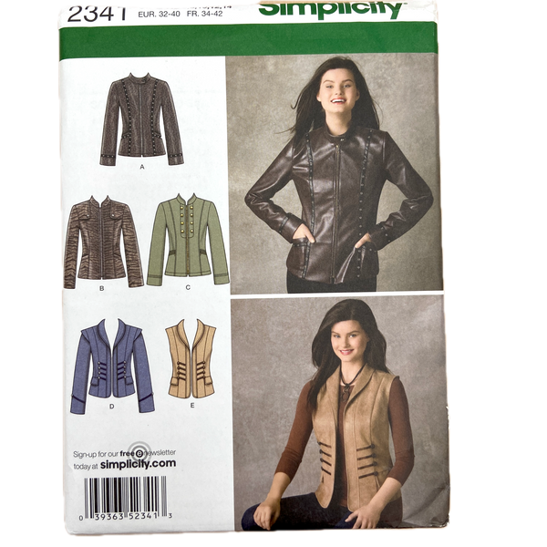 Simplicity 2341 | Adult Jackets | Size 6-14