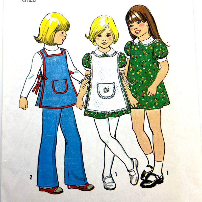 Simplicity 7064 | Kids' Dress, Apron and Pants | Size 5-6