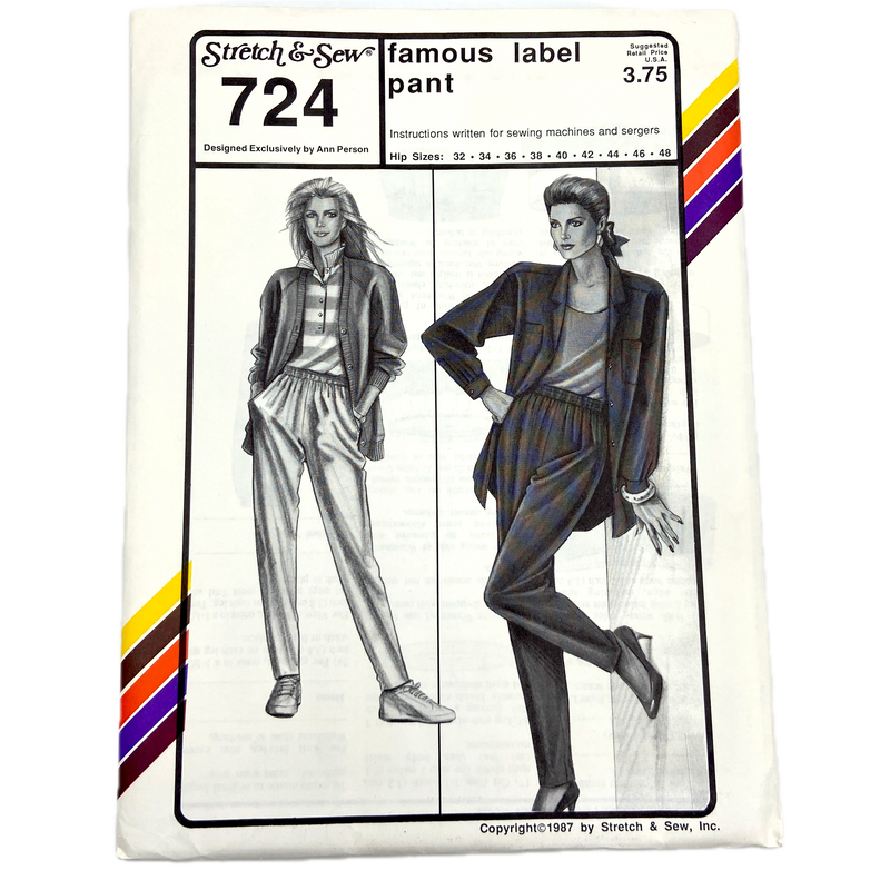 Stretch & Sew 724 | Famous Label Pants | Hip Sizes 32-48