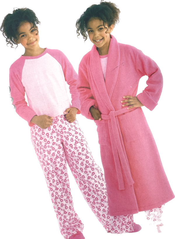 Butterick See & Sew B 4322 | Kids' Robe, Top and Pants | Size 7-10