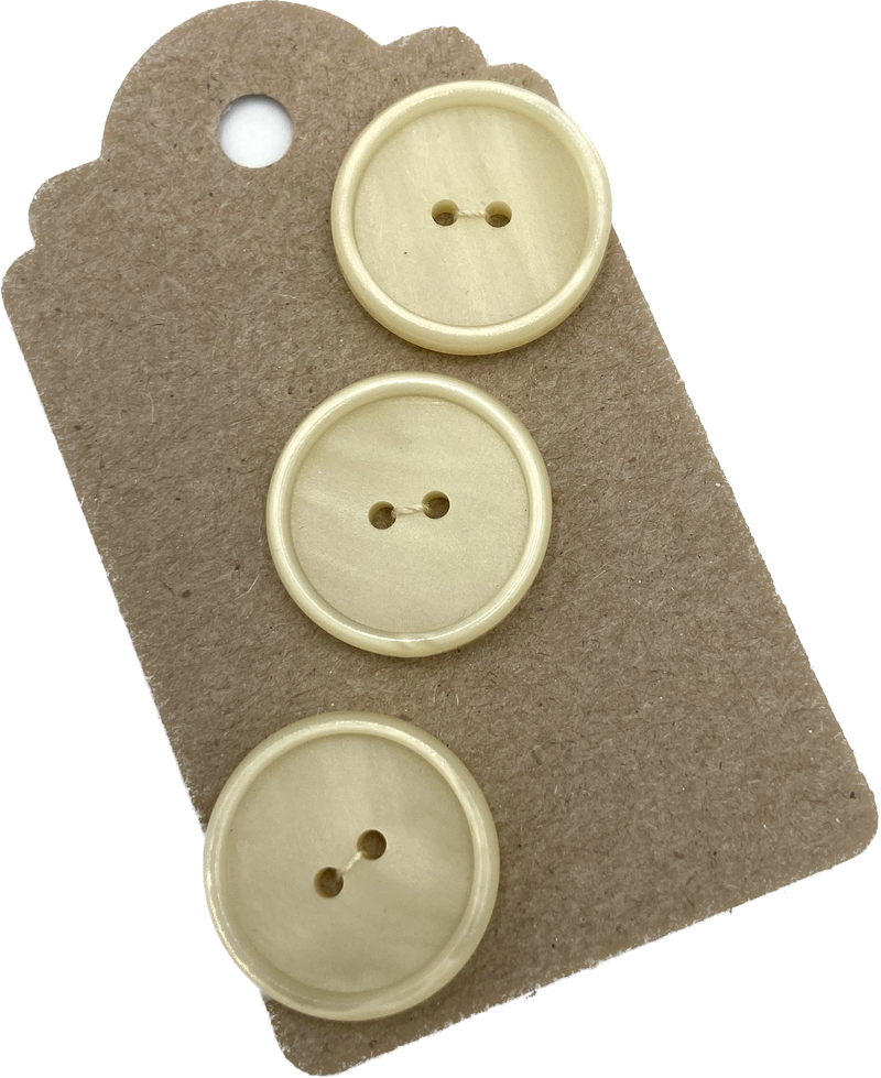 7/8" Ivory Shimmer | Plastic Buttons