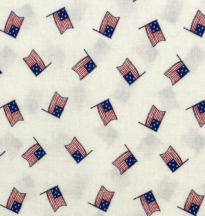 Tossed Flags Ivory | Prairie Days | Quilting Cotton