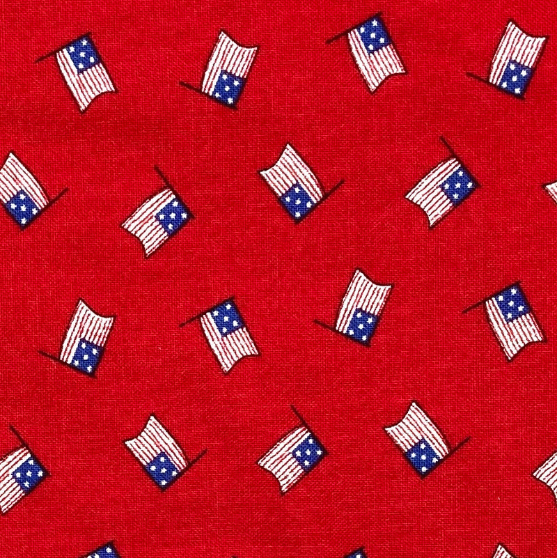 Tossed Flags Red | Prairie Days | Quilting Cotton