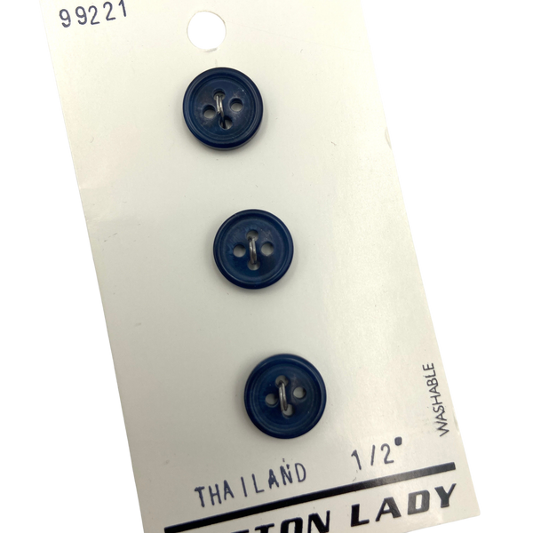 1/2" Logan | Plastic Buttons | Set of 3