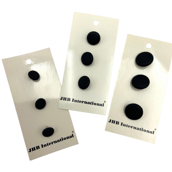 3/8" or 1/2" Inky | JHB International Plastic Buttons | Choose Your Size