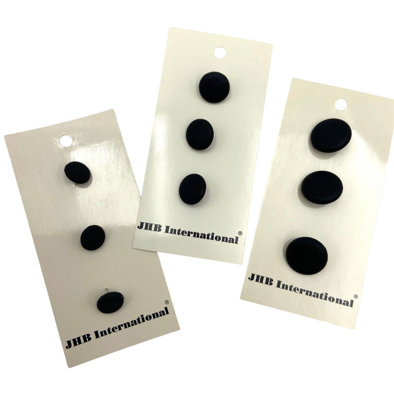 3/8" or 1/2" Inky | JHB International Plastic Buttons | Choose Your Size