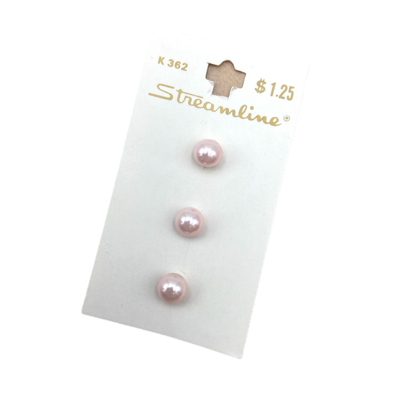 5/16" or 3/8" Pink Pearl | Plastic Buttons | Choose Your Size