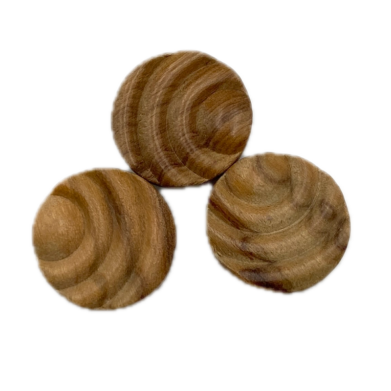 5/8", 11/16" or 7/8" Ripple | Wood Buttons | Choose Your Size