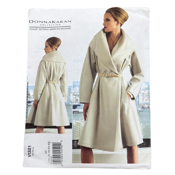 Vogue 1321 | Donna Karan | Misses' Coat | Size 14-22