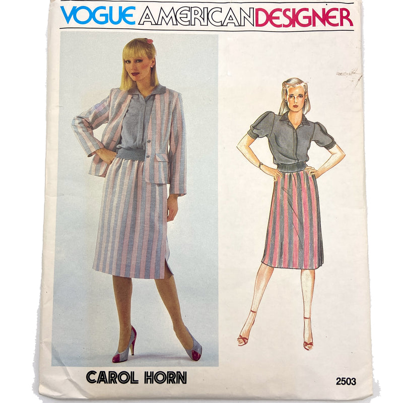 Vogue 2503 | Carol Horn | Adult Jacket, Skirt and Top | Size 16