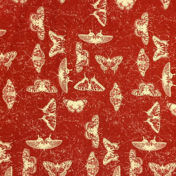 Butterfly Sketch Scarlet | Sanctuary | Quilting Cotton