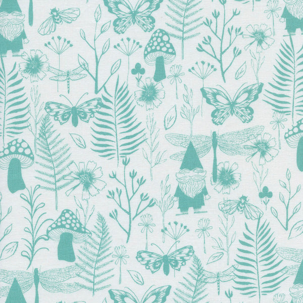 Garden Teal | Front Yard | Quilting Cotton | RARE, OUT OF PRINT