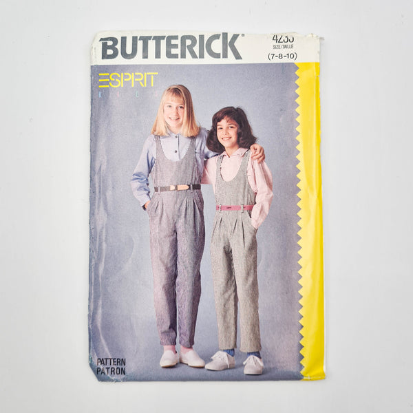 Butterick 4233 | Kids' Overalls + Shirt | Size 7-10