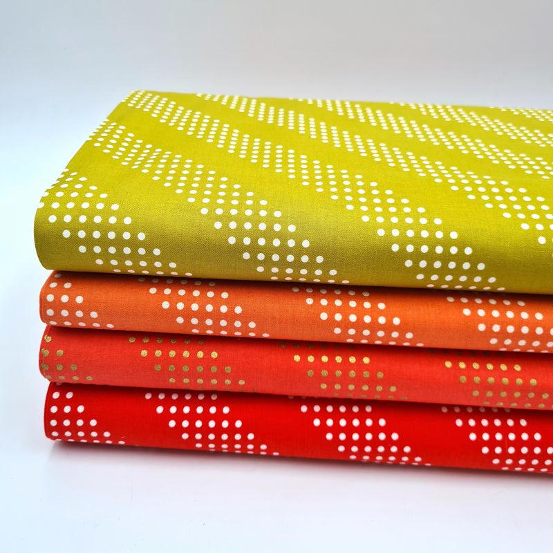 Dottie, Tangerine | Cotton and Steel Basics | Quilting Cotton