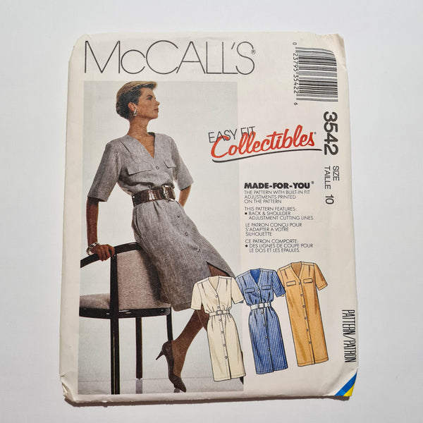 McCall's 3542 | Adult Dress and Belt | Size 10