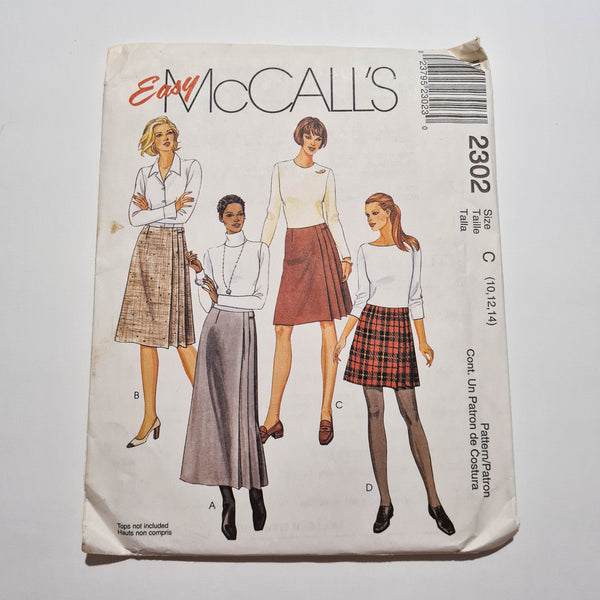 McCall's 2302 | Adult Wrap Skirts | Sizes 4, 6, 8