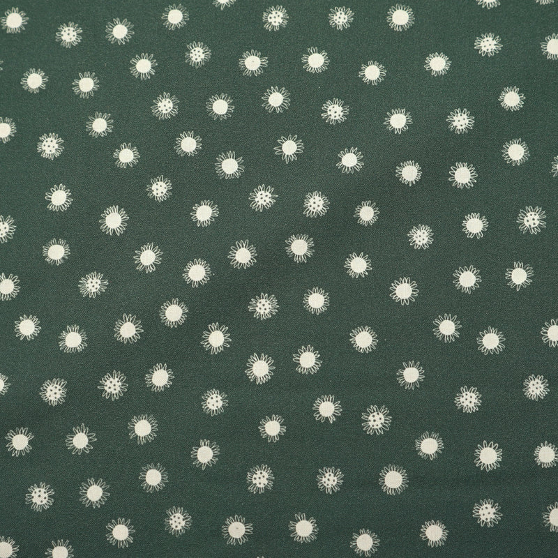 Daisy Dots Green | Bloom Together | Organic Quilting Cotton