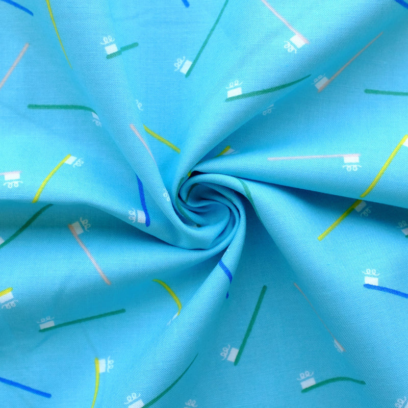 Brusha Brusha, Turquoise | Whatnot | Quilting Cotton