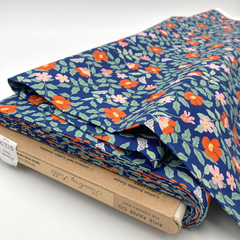 Primrose, Navy | Strawberry Fields | Quilting Cotton