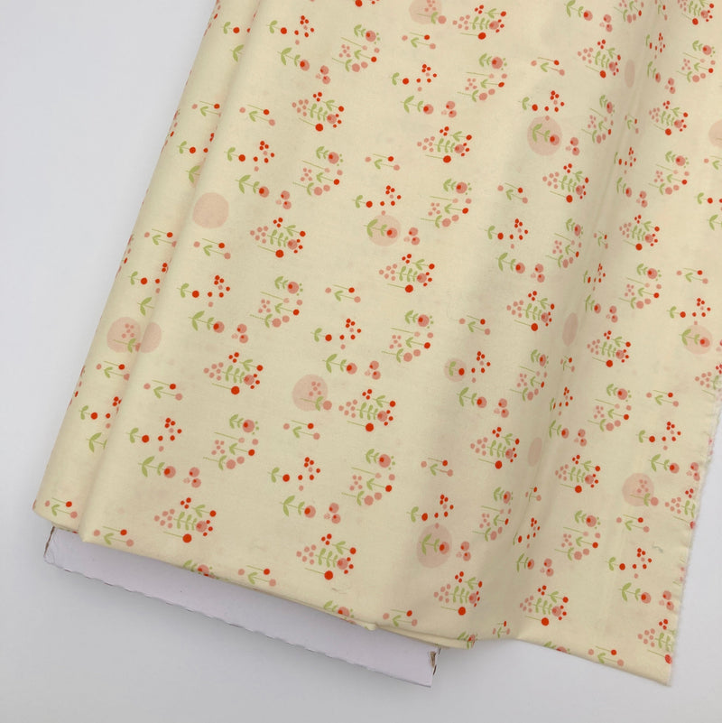 Modern Meadow Ivory Poplin | Amour Vert | Organic Quilting Cotton