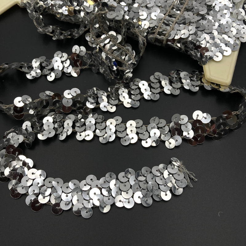 3/4" Silver Sequin Trim