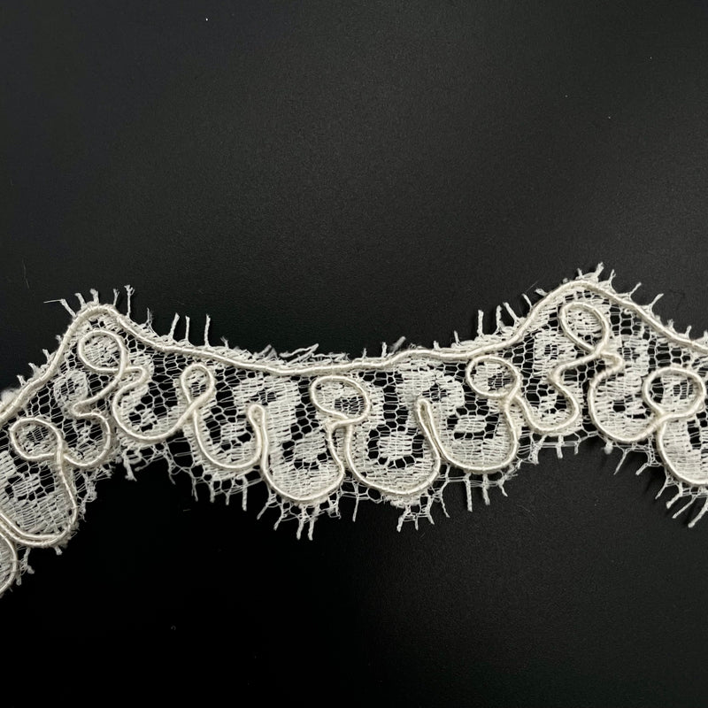 Ivory Cord Eyelash Lace