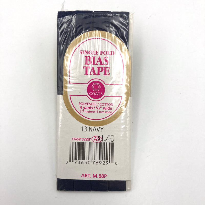 1/2" Single Fold Bias Tape | Choose Your Color