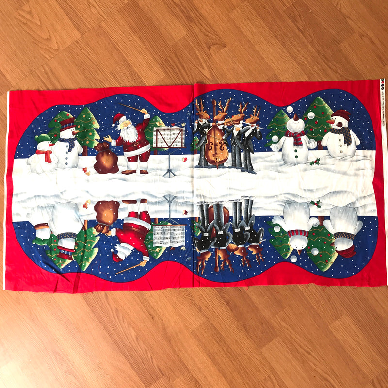 Santa Orchestra Pillow Panel