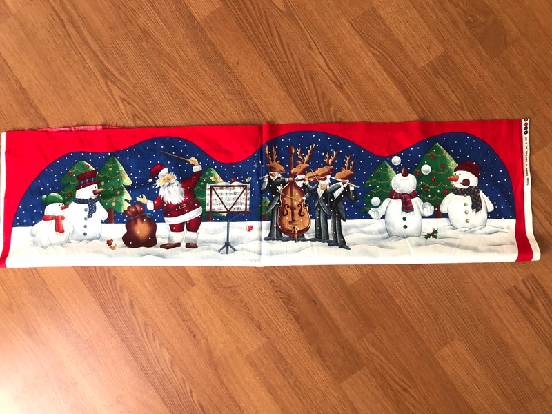 Santa Orchestra Pillow Panel