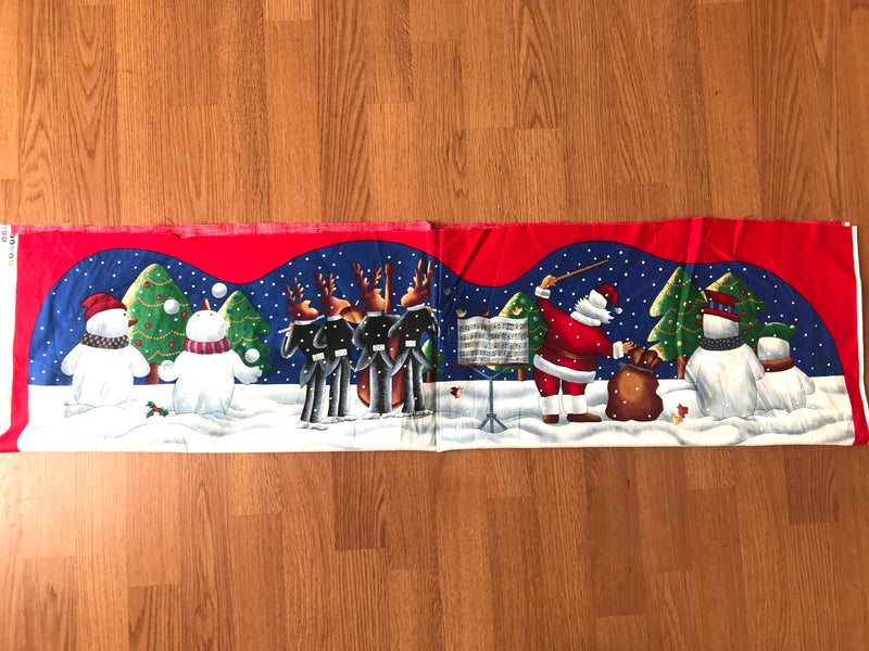 Santa Orchestra Pillow Panel