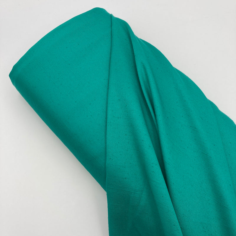 Terrifically Teal | Linen Look Polyester