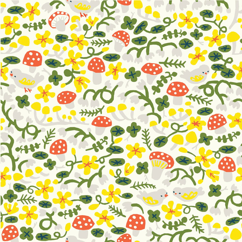 Nasturtium, Citrus Cream | If You Are The Dreamer | Organic Quilting Cotton