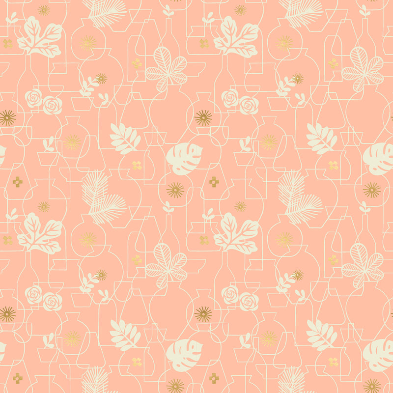 Potted, Pale Peach | Whatnot | Quilting Cotton