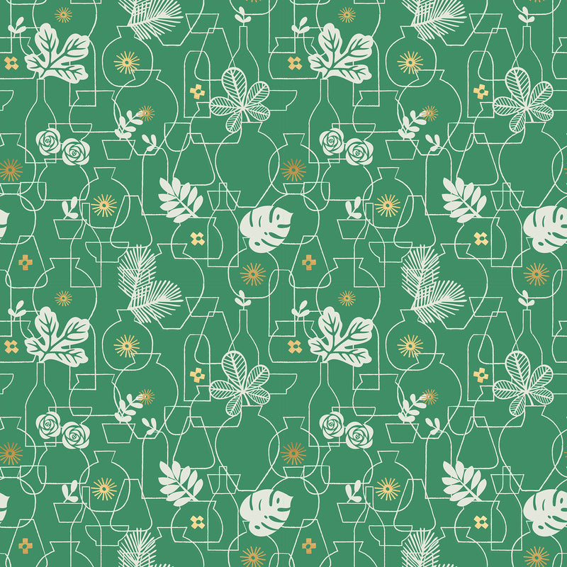 Potted, Emerald Green | Whatnot | Quilting Cotton